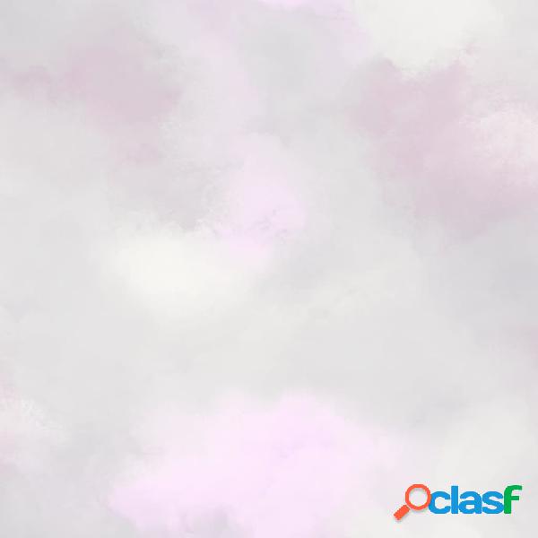 Good Vibes Carta da Parati Paint Clouds Rosa e Grigio