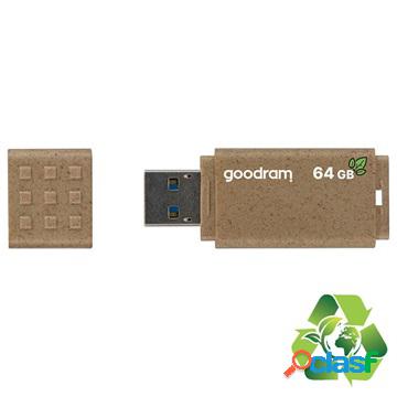 Goodram UME3 Eco-Friendly Flash Drive - USB 3.0 - 64GB