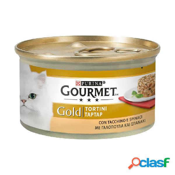Gourmet Gold Tortini Cat Adult con Tacchino e Spinaci 85 gr