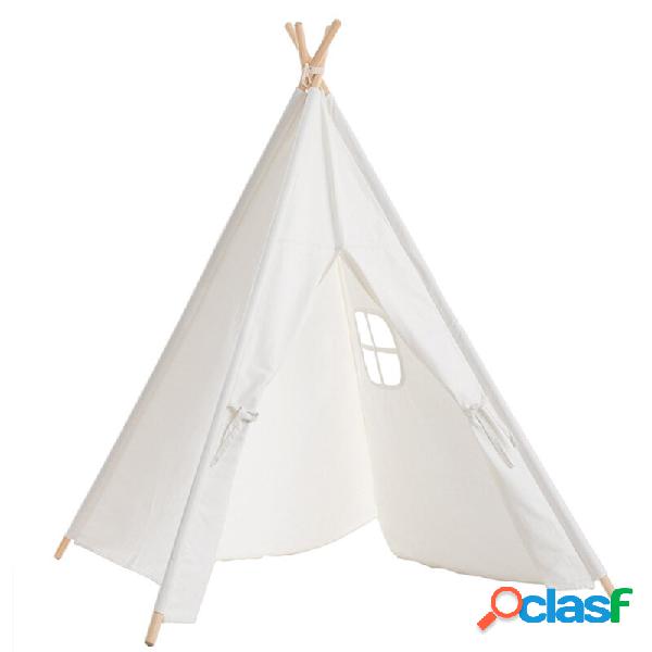Grande tenda Teepee per bambini in tela di cotone finta casa