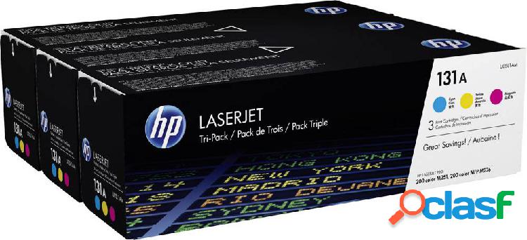 HP 131A U0SL1AM Cassetta Toner Imballo multiplo Ciano,