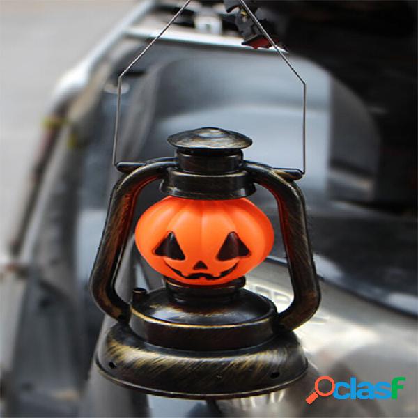Halloween Fai da te Colorful Skull Pumpkin LED Lantern Light
