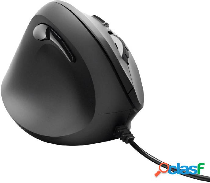 Hama EMC-500L Mouse ergonomico USB Ottico Nero 6 Tasti 1000