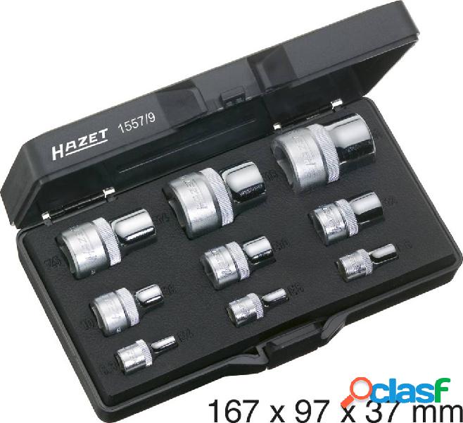 Hazet 1557/9 TORX esterno Kit inserti a bussola 9 parti 1/4