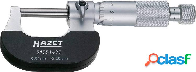 Hazet 2155N-25 Micrometro 0 - 25 mm Lettura: 0.01 mm DIN