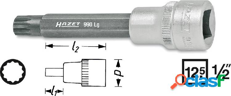 Hazet 990LG-8 Multidente XZN Inserto giravite a bussola 8 mm