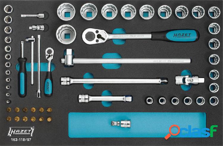 Hazet Kit di chiavi a bussola metrico 1/4 (6.3 mm), 1/2