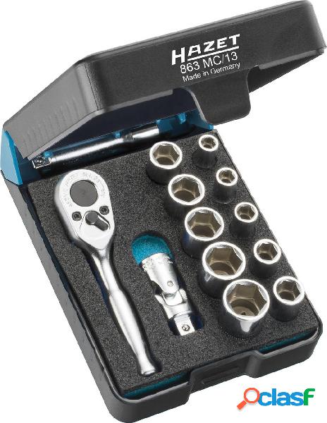 Hazet Kit di chiavi a bussola metrico 1/4 (6.3 mm) 13 parti