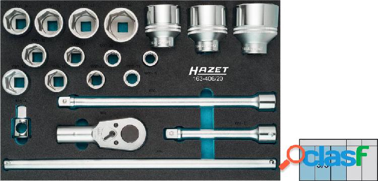 Hazet Kit di chiavi a bussola metrico 3/4 (20 mm) 20 parti