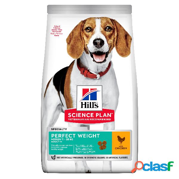 Hills Science Plan Dog Perfect Weight Medium con Pollo 12 kg