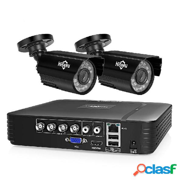 HiseeuHD4CH1080N5in 1 AHD DVR Kit CCTV System 2pcs 720P AHD