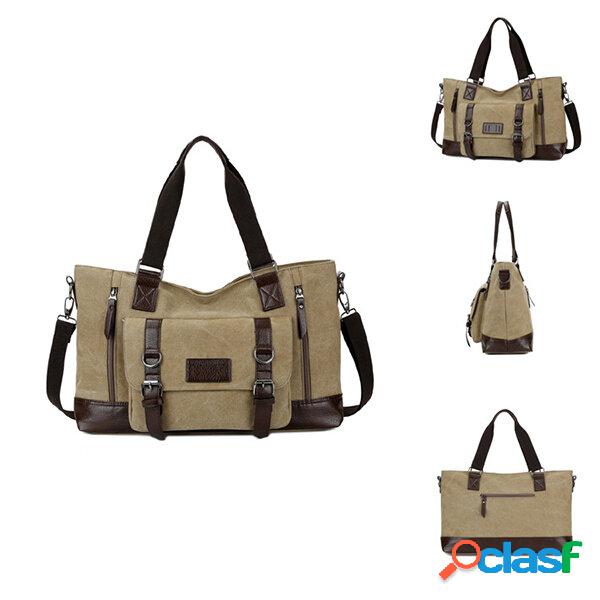 Imbracatura da spalla casual in tela da uomo Borsa Borsa da