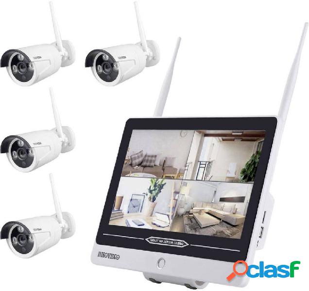 Inkovideo INKO-AL3003-4 WLAN IP-Kit videocamere sorveglianza