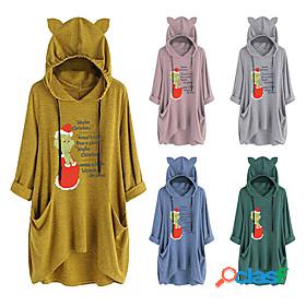 Inspired by Christmas Grinch Polyster Hoodie Anime Cat Ear