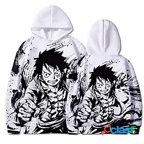 Inspired by One Piece Hoodie Cartoon Monkey D. Luffy Roronoa