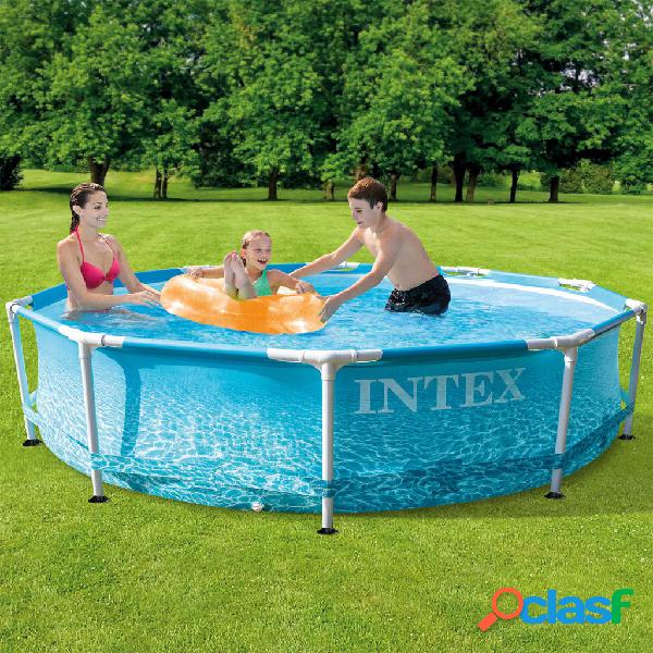 Intex Piscina Beachside con Telaio in Metallo 305x76 cm