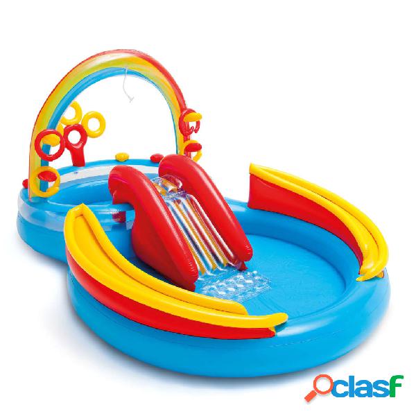 Intex Piscina Gonfiabile Rainbow Play Center 297x193 x135 cm