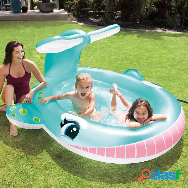 Intex Piscina per Bambini Balena con Spruzzo 201x196x91 cm