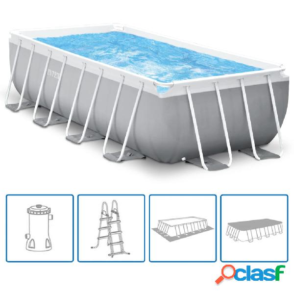 Intex Set Piscina Prism Frame Rettangolare 488x244x107cm