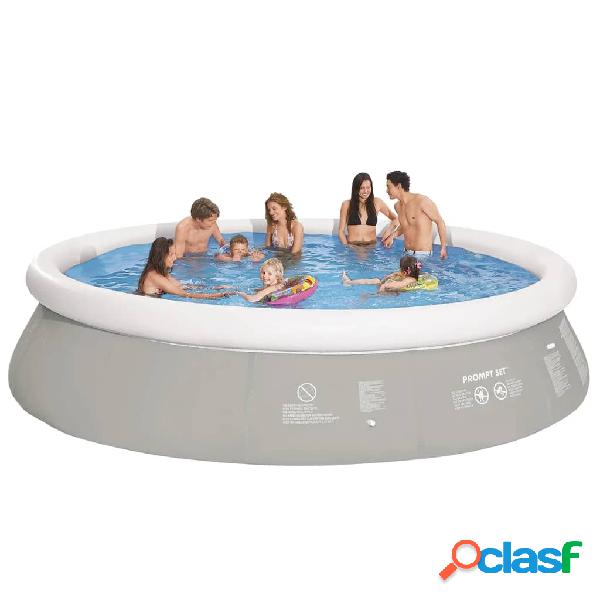 Jilong Piscina Gonfiabile Rotonda Grigia 450 x 122 cm