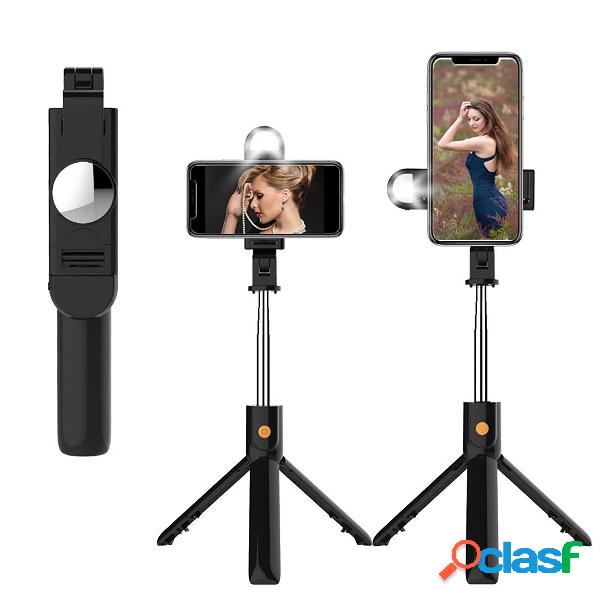 K10S Treppiede bluetooth estensibile Selfie bastone Con luce