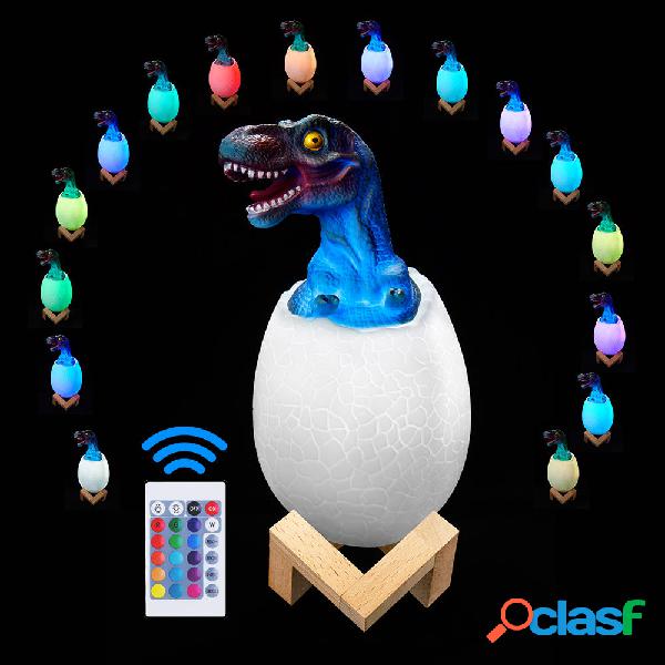 KL-02 Decorativo 3D Tyrannosaurus Egg Smart Night Light 16