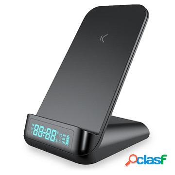 KSIX QiCK caricatore wireless / sveglia - 15W - Nero