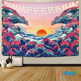 Kanagawa Wave Ukiyo-e Wall Tapestry Art Decor Blanket