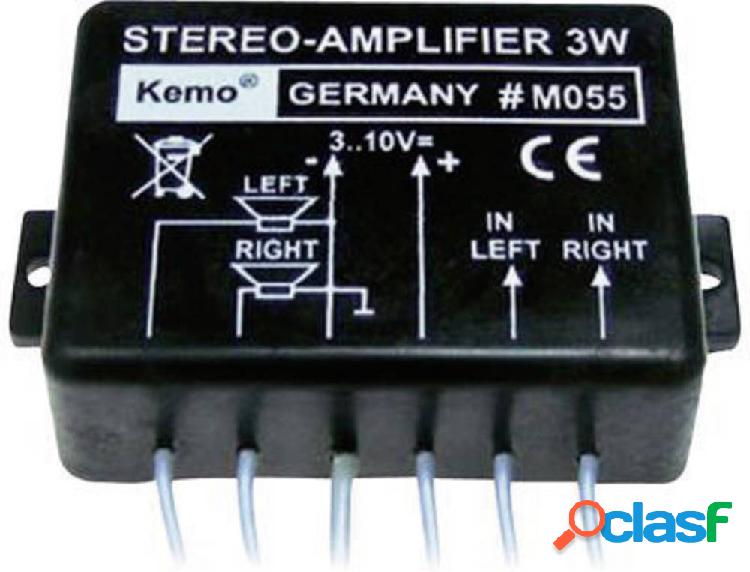 Kemo M055 Amplificatore stereo Componente sfuso 9 V/DC 3 W 8