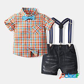 Kids Boys Clothing Set Childrens Day Short Sleeve 2 Pieces