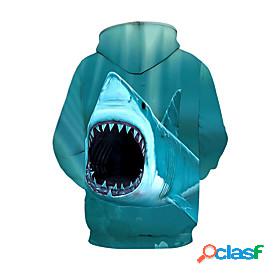 Kids Boys Hoodie Long Sleeve Shark 3D Print Print Light