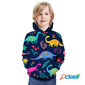 Kids Boys Hoodie Sweatshirt Long Sleeve Blue 3D Print