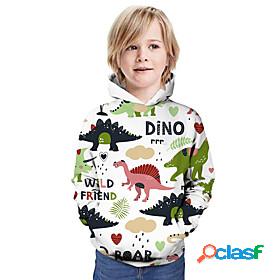 Kids Boys' Hoodie Sweatshirt Long Sleeve White 3D Print