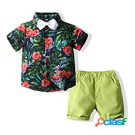 Kids Boys Shirt Shorts ShortsSet Clothing Set Childrens Day