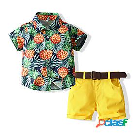 Kids Boys Shirt Shorts ShortsSet Clothing Set Childrens Day