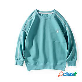 Kids Boys Sweatshirt Long Sleeve Black Brown Light Blue