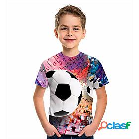Kids Boys T shirt Short Sleeve 3D Print Graphic Football