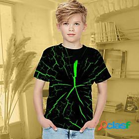 Kids Boys T shirt Short Sleeve 3D Print Graphic Print Black
