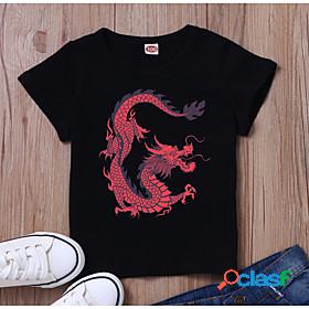 Kids Boys' T shirt Tee Short Sleeve 3D Print Dragon Graphic