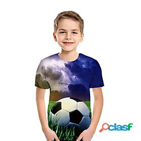 Kids Boys T shirt Tee Short Sleeve Graphic Color Block 3D