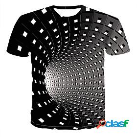 Kids Boys T shirt Tee Short Sleeve Graphic Optical Illusion