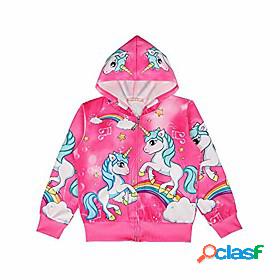 Kid's Girls' Hoodie Sweatshirt Long Sleeve Blushing Pink