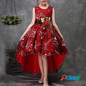 Kids Little Dress Girls Floral Embroidered Party Wedding