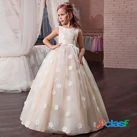 Kids Little Dress Girls Floral Party Holiday Tulle Dress