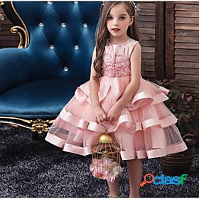 Kids Little Dress Girls' Solid Colored Christmas Halloween