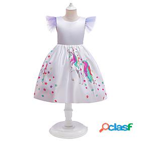 Kids Little Girls Dress Cartoon Unicorn Special Occasion A