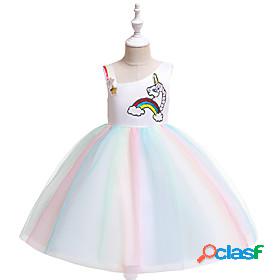 Kids Little Girls Dress Cartoon Unicorn Special Occasion A