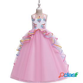 Kids Little Girls' Dress Color Block Blue Purple Blushing