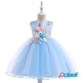 Kids Little Girls Dress Floral Flower Special Occasion A