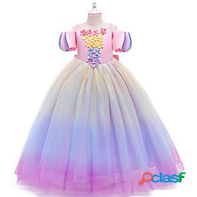 Kids Little Girls Dress Flower Party Birthday Swing Dress